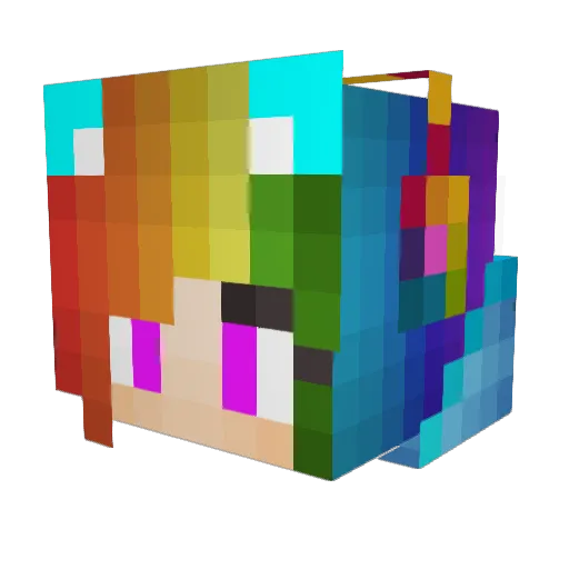 ThePegacorn Minecraft avatar head, 3D render