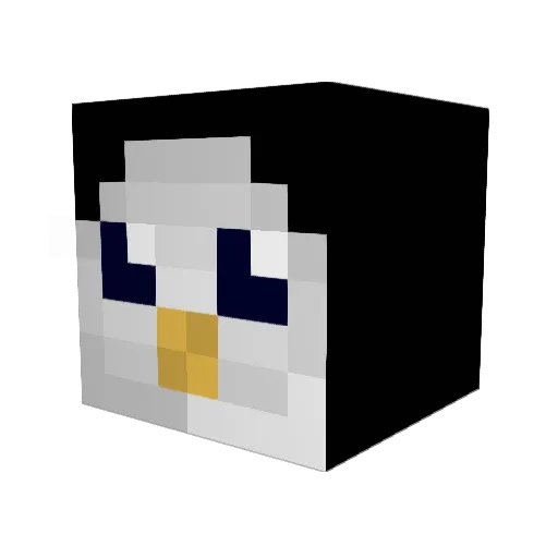 ThePenguin014 Minecraft avatar head, 3D render