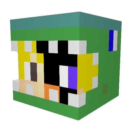 ThePenguinDemon Minecraft avatar head, 3D render