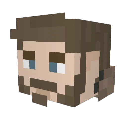 ThePequod Minecraft avatar head, 3D render
