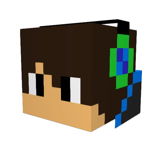 ThePerfectRain Minecraft avatar head, 3D render