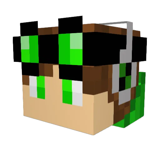 ThePerky Minecraft avatar head, 3D render