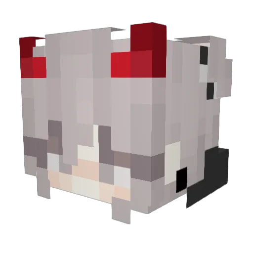ThePeruna Minecraft avatar head, 3D render