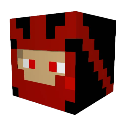 ThePhoenixMuffin Minecraft avatar head, 3D render