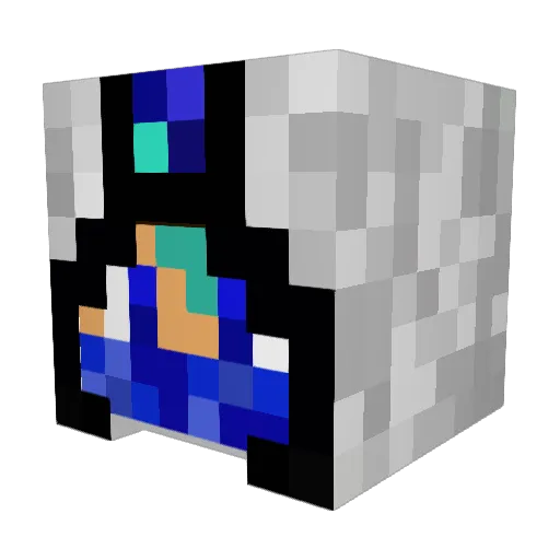 ThePhonox101 Minecraft avatar head, 3D render