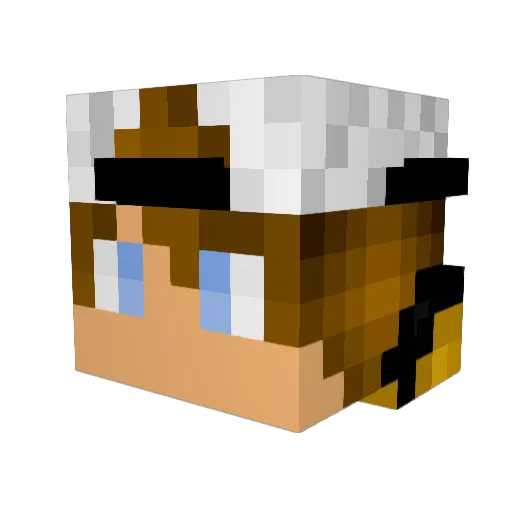 ThePianoKing Minecraft avatar head, 3D render