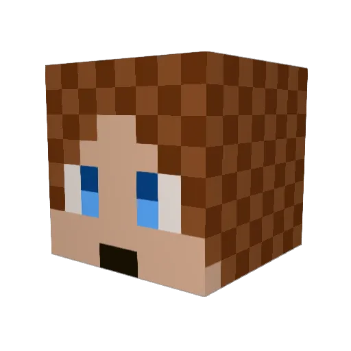 ThePietz Minecraft avatar head, 3D render
