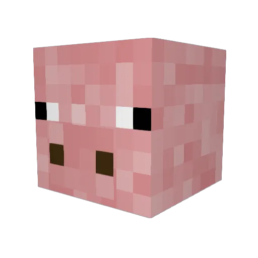 ThePig101 Minecraft avatar head, 3D render