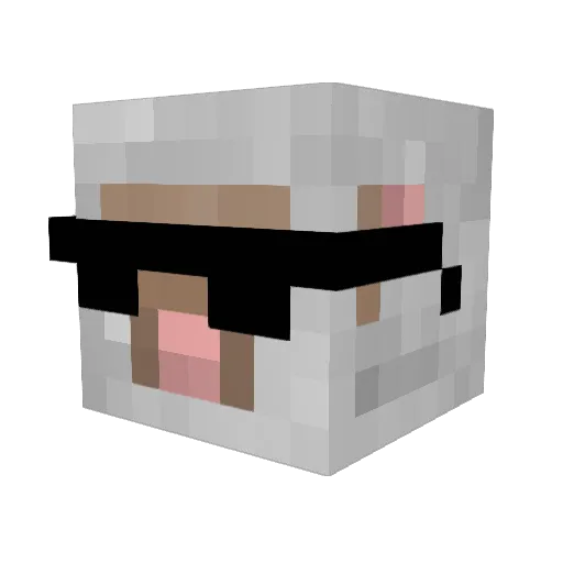 ThePig53 Minecraft avatar head, 3D render