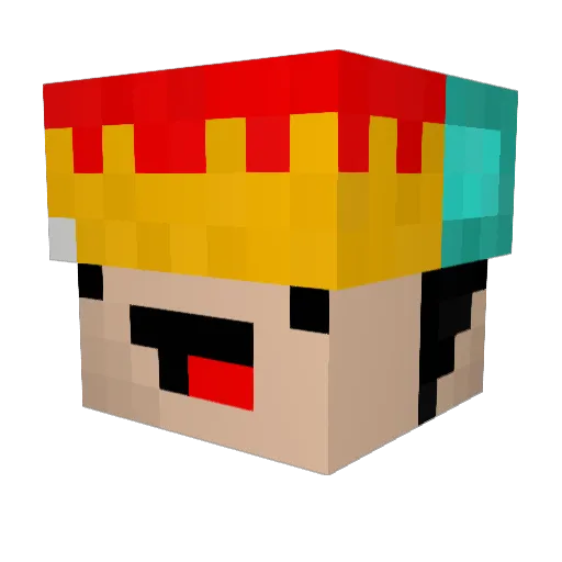 ThePigi4 Minecraft avatar head, 3D render