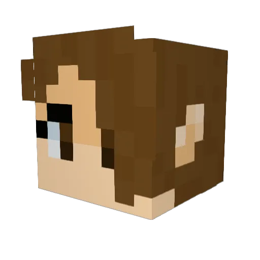 ThePika2008 Minecraft avatar head, 3D render