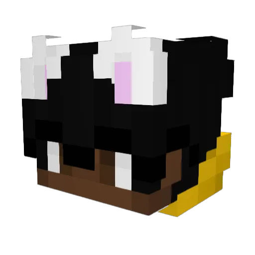 ThePika8 Minecraft avatar head, 3D render