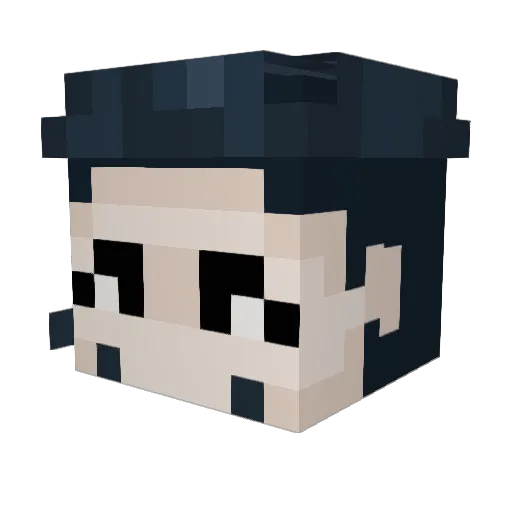 ThePilpel Minecraft avatar head, 3D render