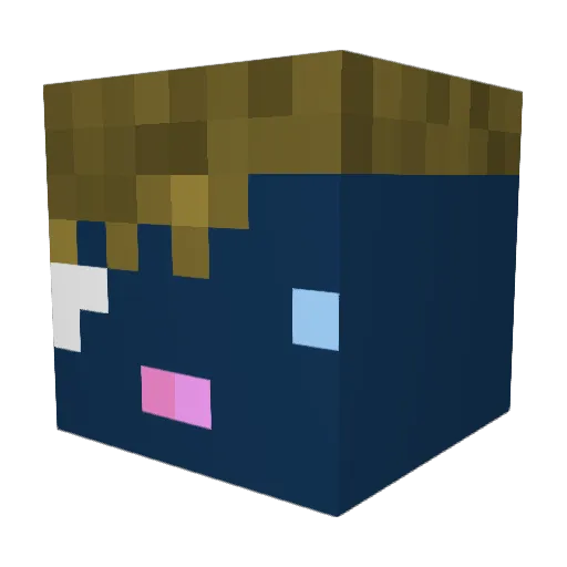 ThePinYo Minecraft avatar head, 3D render