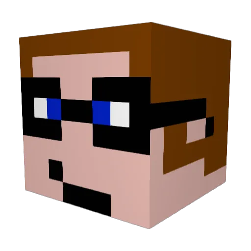 ThePinkGorilla Minecraft avatar head, 3D render