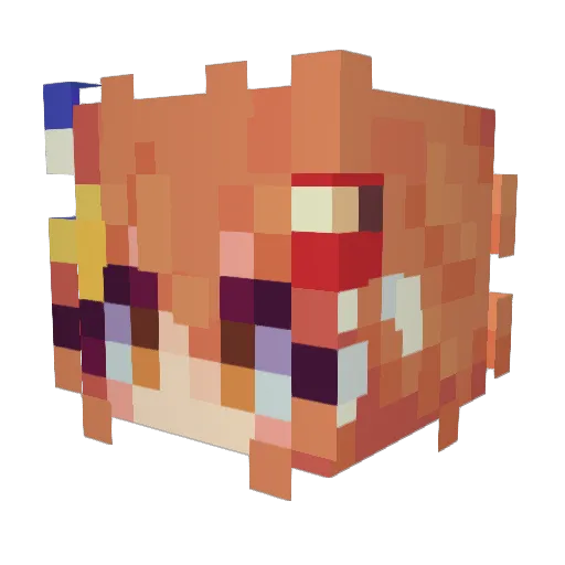 ThePinkJerker Minecraft avatar head, 3D render