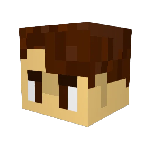 ThePinkTopHat Minecraft avatar head, 3D render