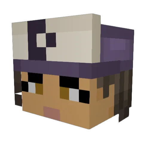 ThePiperKing Minecraft avatar head, 3D render