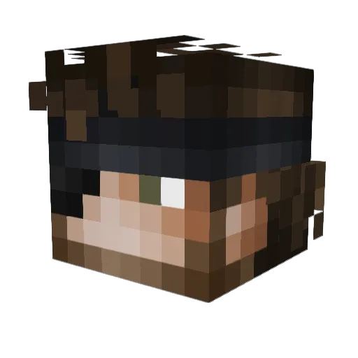 ThePistonPuller Minecraft avatar head, 3D render