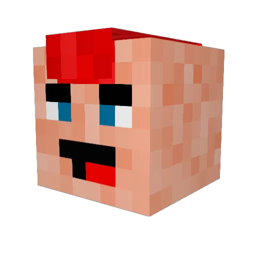 ThePiterM Minecraft avatar head, 3D render