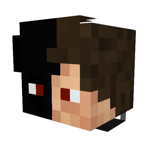 ThePiuZ Minecraft avatar head, 3D render