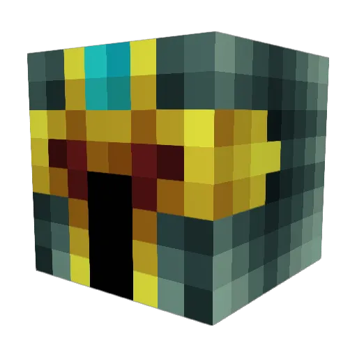 ThePixelGuardian Minecraft avatar head, 3D render