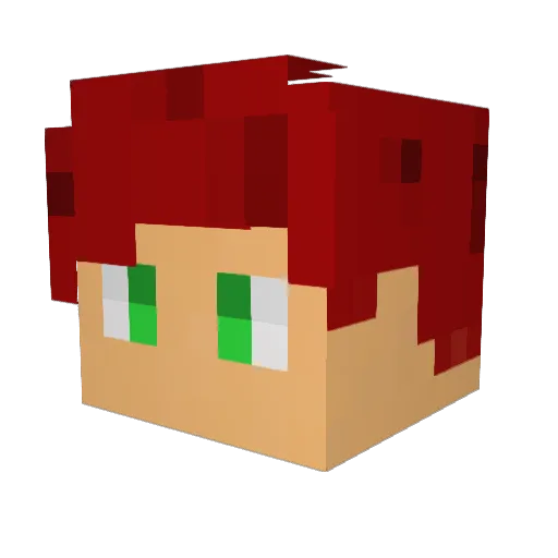 ThePixelHusky Minecraft avatar head, 3D render