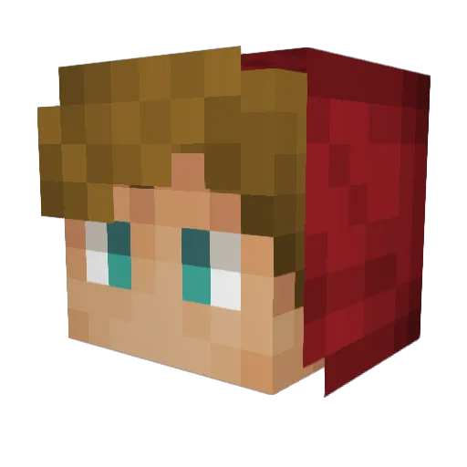ThePlastickLV Minecraft avatar head, 3D render