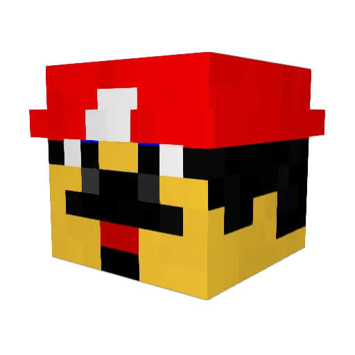 ThePlumber Minecraft avatar head, 3D render