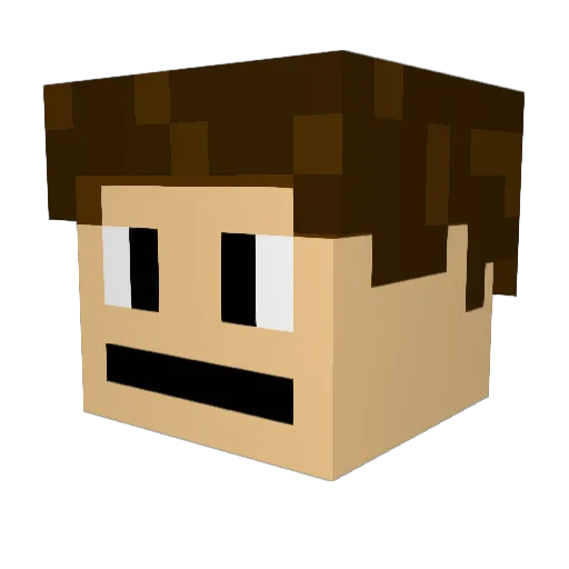 ThePluralMan Minecraft avatar head, 3D render