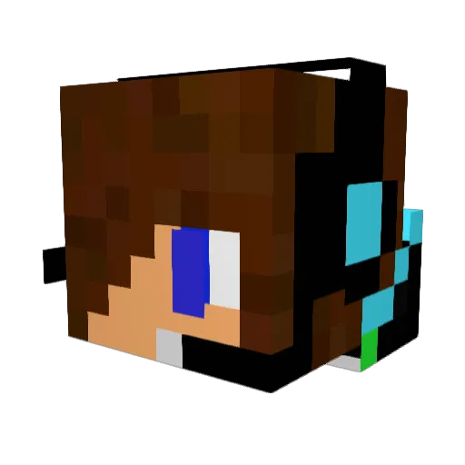 ThePokeDroid Minecraft avatar head, 3D render