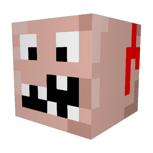 ThePolishGrim Minecraft avatar head, 3D render