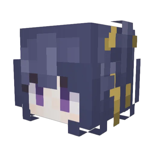 ThePolskikitty Minecraft avatar head, 3D render