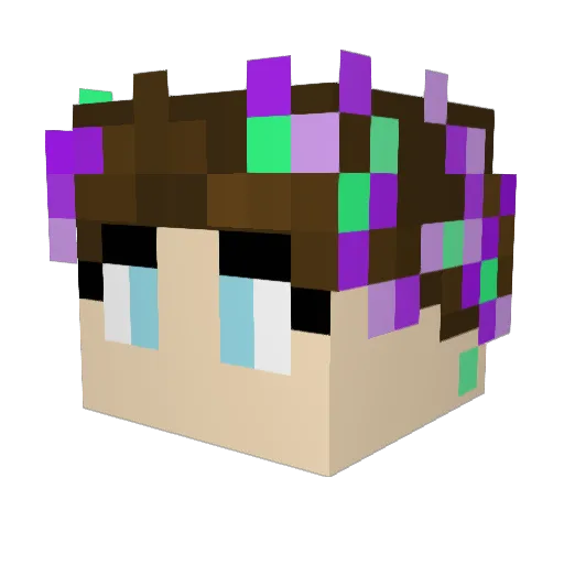 ThePonyQueen Minecraft avatar head, 3D render