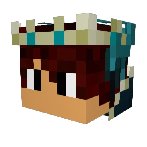 ThePoopFloop Minecraft avatar head, 3D render