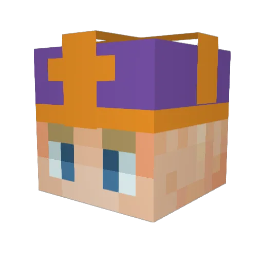ThePope6969 Minecraft avatar head, 3D render