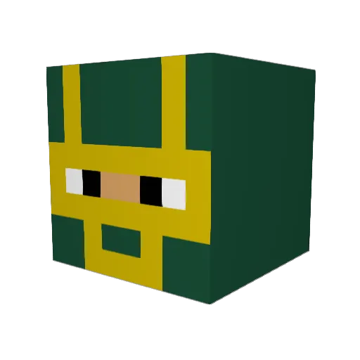 ThePope978 Minecraft avatar head, 3D render