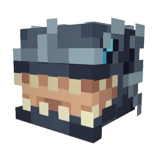 ThePopeofPoop Minecraft avatar head, 3D render