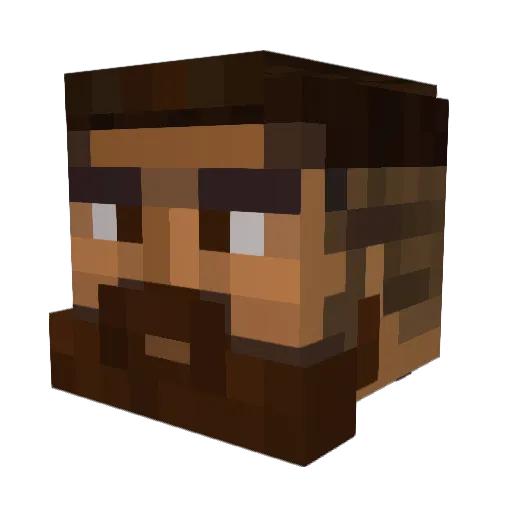 ThePositiveZomb Minecraft avatar head, 3D render