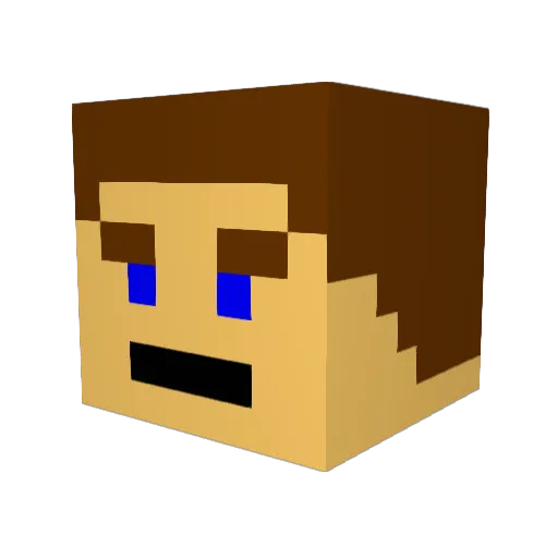 ThePotatoBattery Minecraft avatar head, 3D render