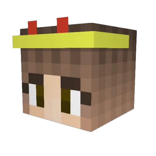 ThePotatoDuchess Minecraft avatar head, 3D render