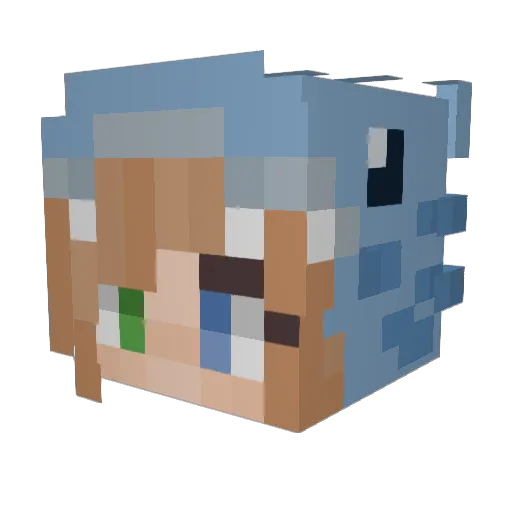 ThePotatoSith Minecraft avatar head, 3D render
