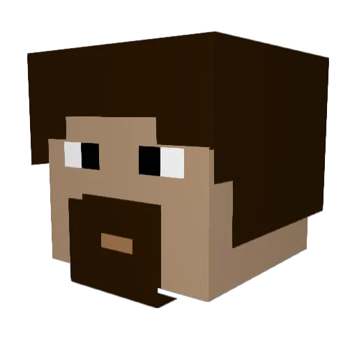 ThePowerhat Minecraft avatar head, 3D render