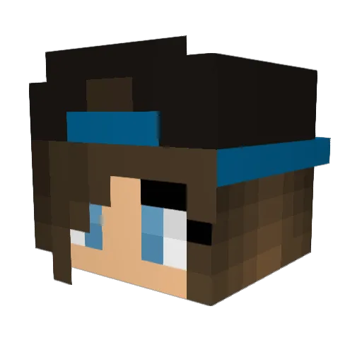 ThePrincessGamer Minecraft avatar head, 3D render