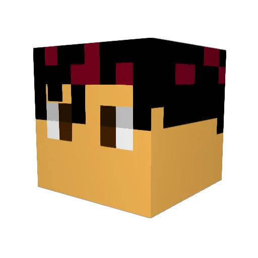 TheProB Minecraft avatar head, 3D render
