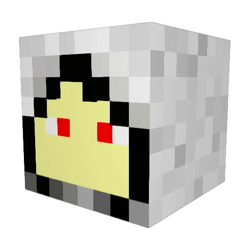 TheProjectRED Minecraft avatar head, 3D render