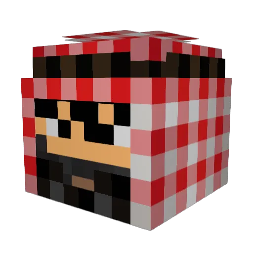 ThePulse27 Minecraft avatar head, 3D render