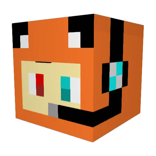 ThePumpkinHeart Minecraft avatar head, 3D render