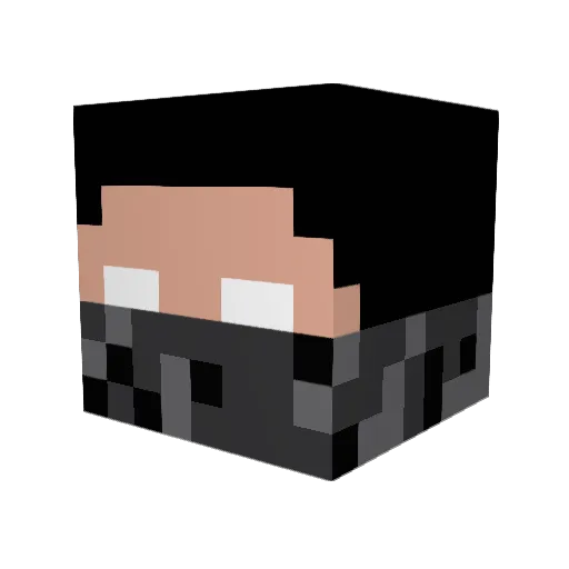 ThePurpleAlt9 Minecraft avatar head, 3D render
