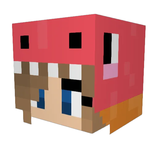 ThePurpleDancer Minecraft avatar head, 3D render